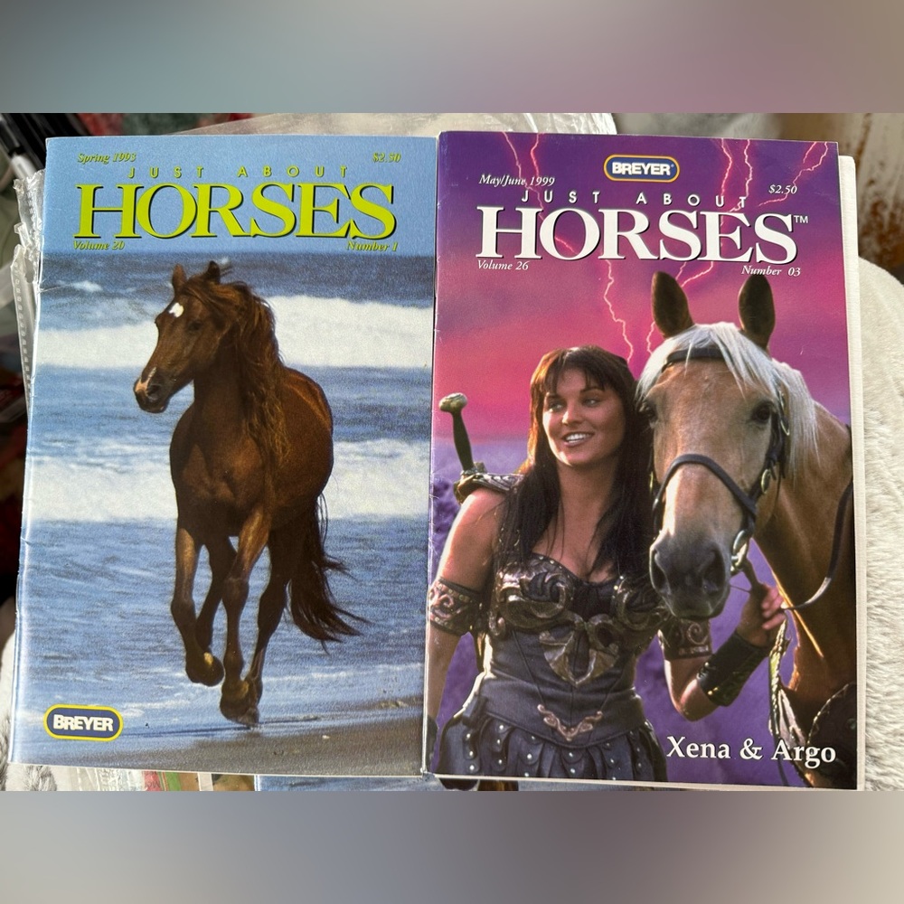 93’,99’ Breyer model horse Just About Horses Books Magazine like new